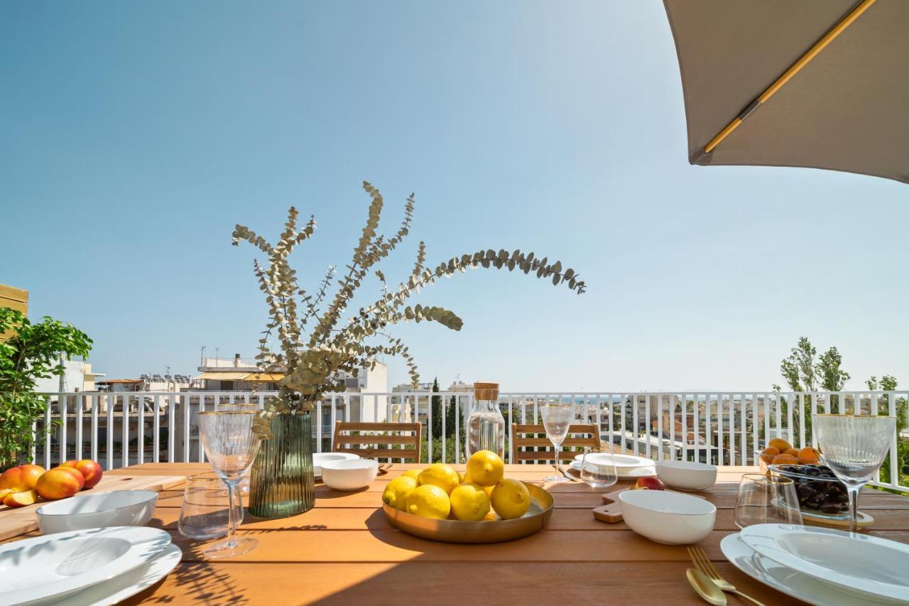 Luxurious Apartment With Big Sea View Terrace - Central Location Athen Exterior foto