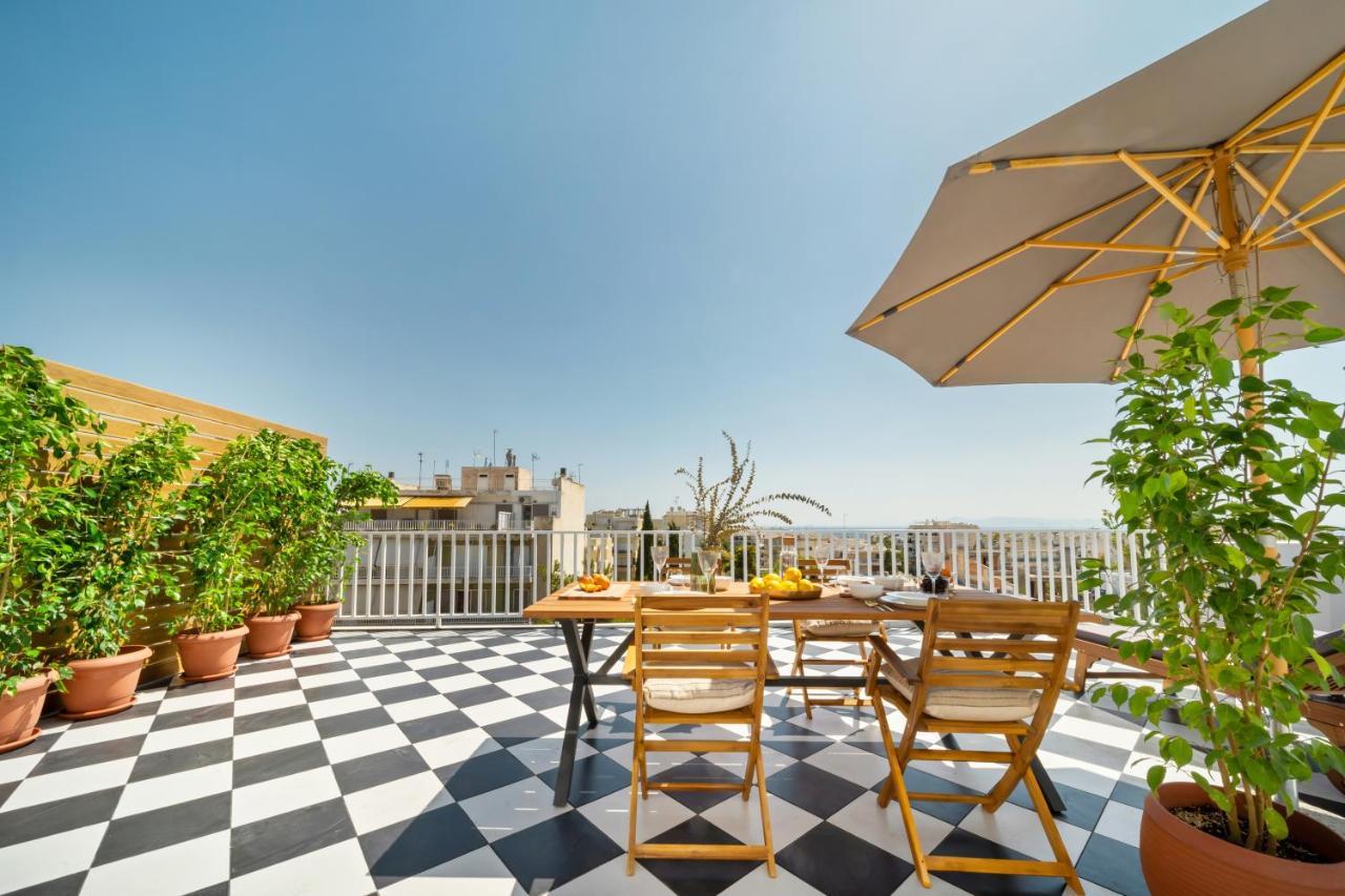 Luxurious Apartment With Big Sea View Terrace - Central Location Athen Exterior foto